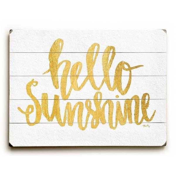 One Bella Casa One Bella Casa 0004-8809-20 18 x 24 in. Hello Sunshine Planked Wood Wall Decor by Misty Diller 0004-8809-20